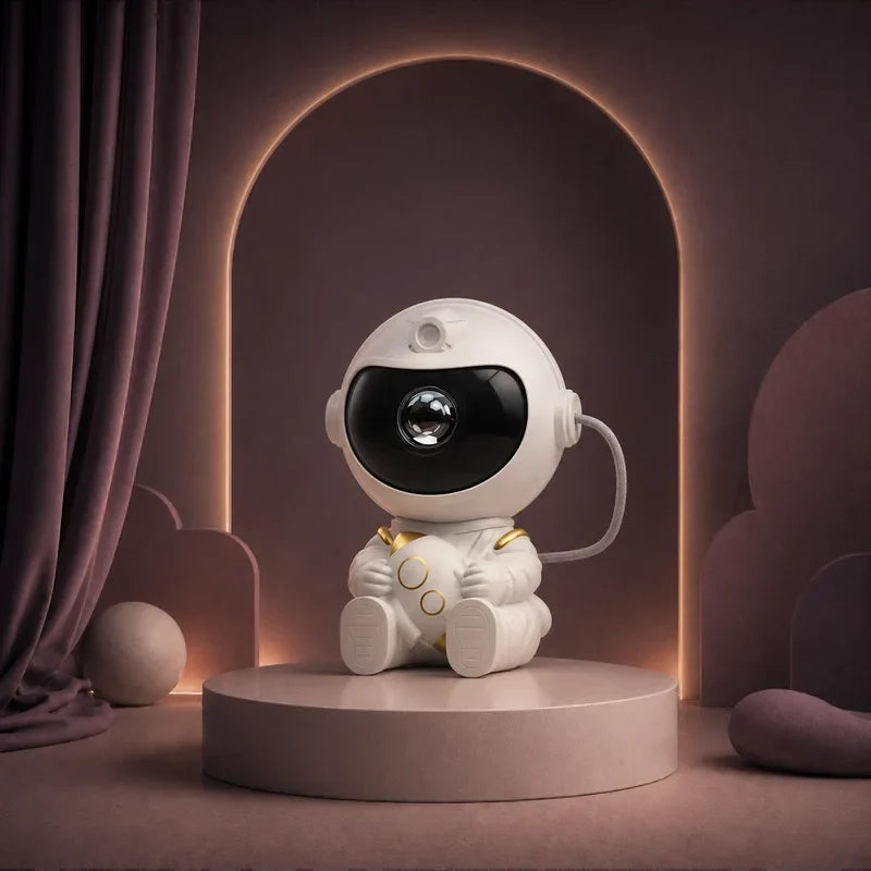Vue studio du projecteur astronaute nébuleuse sur le décor officiel Luneylia.